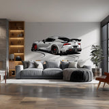 Realistic Racing Car Wall Sticker Decals - Sports Car Auto Decor Garage Mural - Decords