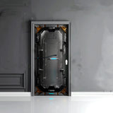 3d Spaceship Door Cover Sticker - Door Mural Wrap Decal - Decords