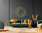 Elegant Circle Wall Sticker | Modern Lines Abstract Wall Art Decal | Luxury Circles Home Decor | Minimalist Living Room Wall Decoration