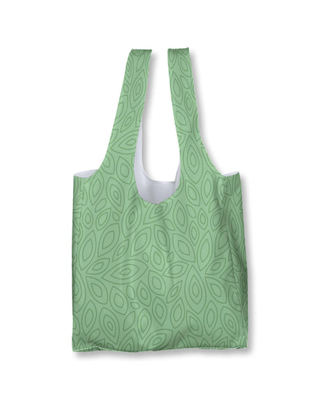 Women's XXL Shopper Bag with Wallet | Green Leaves Design | Eco-Friendly Oversized Tote | Versatile Shopping and Travel Bag - Decords