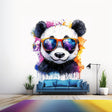 Adorable Baby Panda Wall Decal | Watercolor Sunglasses Art Sticker | Fun Nursery Decor | Cute Panda Room Decals for Kids' Room Decor