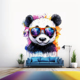 Adorable Baby Panda Wall Decal | Watercolor Sunglasses Art Sticker | Fun Nursery Decor | Cute Panda Room Decals for Kids' Room Decor - Decords