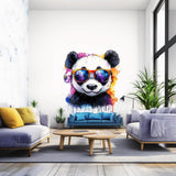 Adorable Baby Panda Wall Decal | Watercolor Sunglasses Art Sticker | Fun Nursery Decor | Cute Panda Room Decals for Kids' Room Decor - Decords