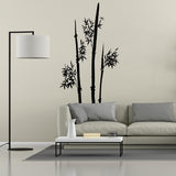 Minimalist Bamboo Wall Decal | Asian-Inspired Bamboo Plant Wall Art | Removable Zen Wall Sticker for Living Room, Office, or Bedroom Decor - Decords