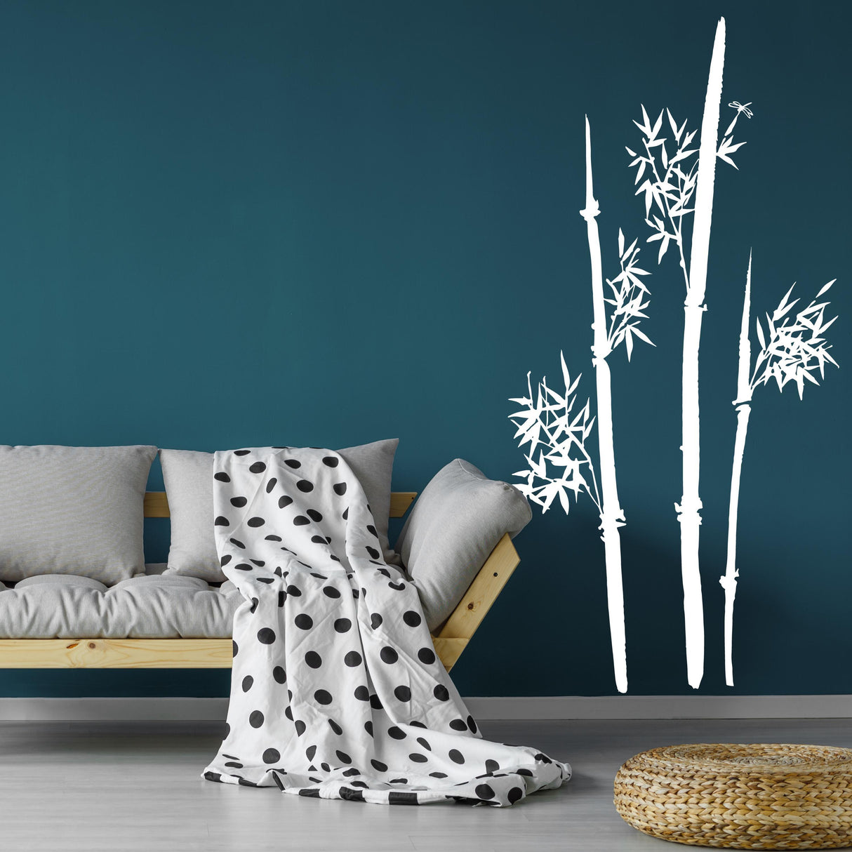 Minimalist Bamboo Wall Decal | Asian-Inspired Bamboo Plant Wall Art | Removable Zen Wall Sticker for Living Room, Office, or Bedroom Decor - Decords