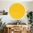 Yellow Circle Wall Decal | Sun Nets Decorative Sticker | Glossy Vinyl Peel and Stick | Bedroom Decor | Headboard Accent Interior Design Art - Decords