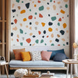 Terrazzo Wall Stickers | Boho Shape Dot Decals | Colorful Abstract Shapes | Modern Kids Room Decor | Removable Vinyl Art - Decords