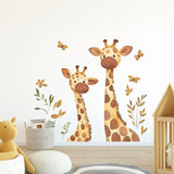 Playful Giraffe Wall Decal | Watercolor Minimalist Decor | Friendly Animal Sticker | Kids Room Vinyl Art | Eco-Friendly Peel and Stick - Decords