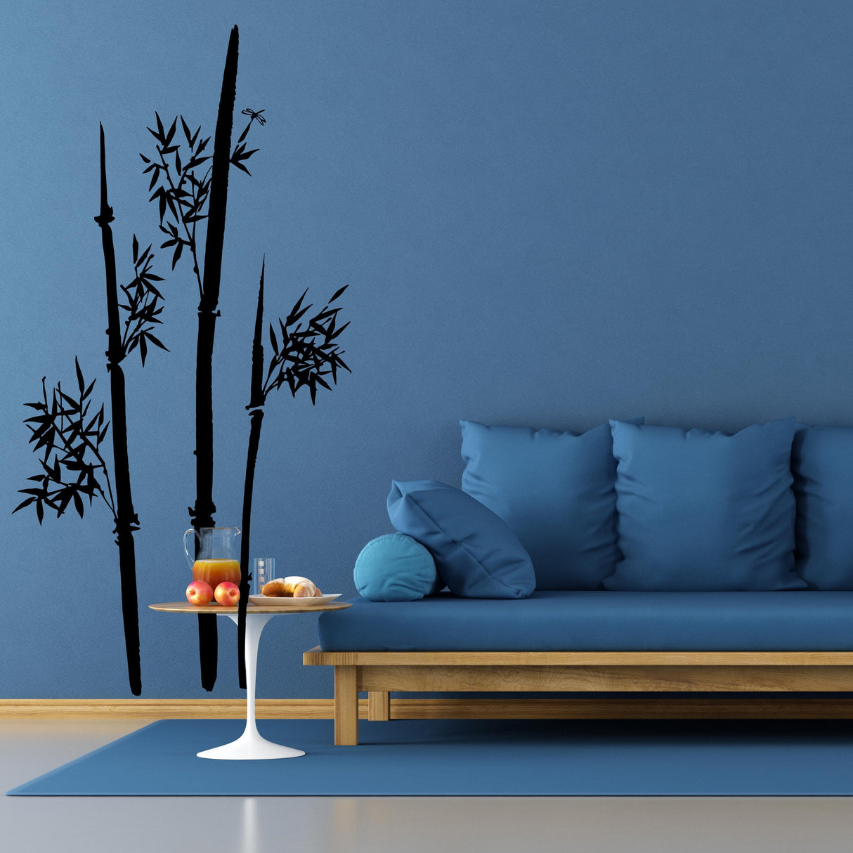 Minimalist Bamboo Wall Decal | Asian-Inspired Bamboo Plant Wall Art | Removable Zen Wall Sticker for Living Room, Office, or Bedroom Decor - Decords