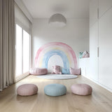 Pastel Rainbow Wall Decal | Watercolor Rainbow Nursery Sticker | Removable Wall Art for Game Room, Kids Room, or Playroom - Decords