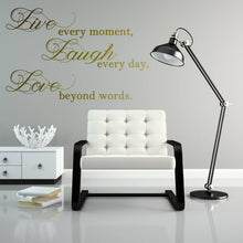 Load image into Gallery viewer, Live Laugh Love Sticker - Quote Art Mac Wall Stickers - Quotes Window Words Life Vinyl Decal - Laptop Positive Inspiration Family Bedroom - Decords
