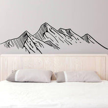 Load image into Gallery viewer, Mountain Silhouette Sticker - Laptop Art Car Stickers Wall Vinyl Decal - Mural Decor Peel And Stick Mountains Peak - Hills Decals Cutting - Decords
