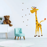 Nursery Giraffe Vinyl Wall Sticker - Baby Art Cute Funny Gift Animal Decor Decal - Boy Girl Africa Decorative Colourful Jungle Kid Print - Decords