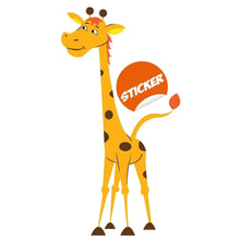 Load image into Gallery viewer, Nursery Giraffe Vinyl Wall Sticker - Baby Art Cute Funny Gift Animal Decor Decal - Boy Girl Africa Decorative Colourful Jungle Kid Print - Decords
