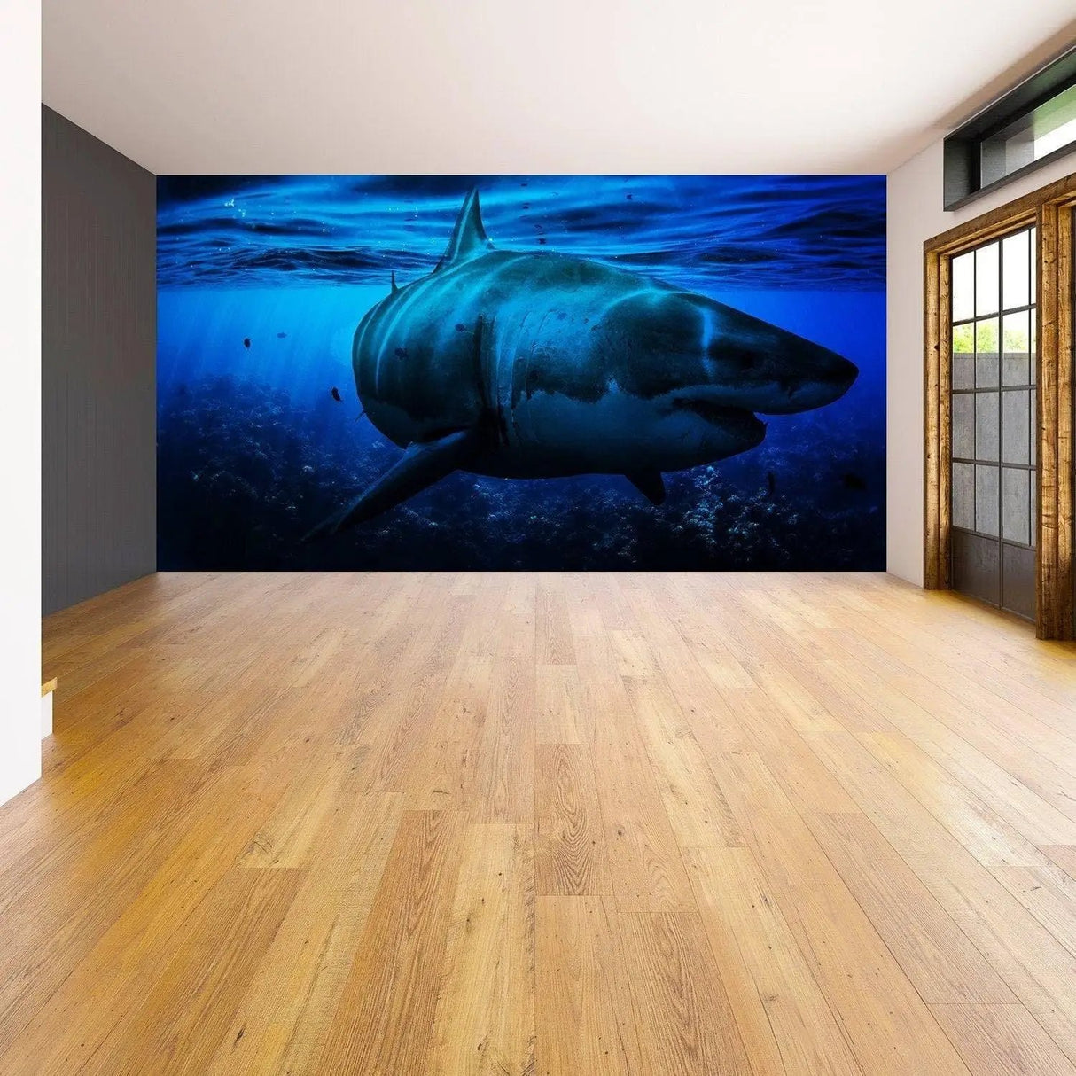 U-Shark 3D Self-Adhesive Removable Break Through The Wall Vinyl Wall S