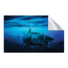 Load image into Gallery viewer, Ocean Shark Wallpaper Art Decal - Underwater 3d Decor Wall Paper Removable Sticker - Large Blue Water Photo Sea Boy Room Covering Mural - Decords
