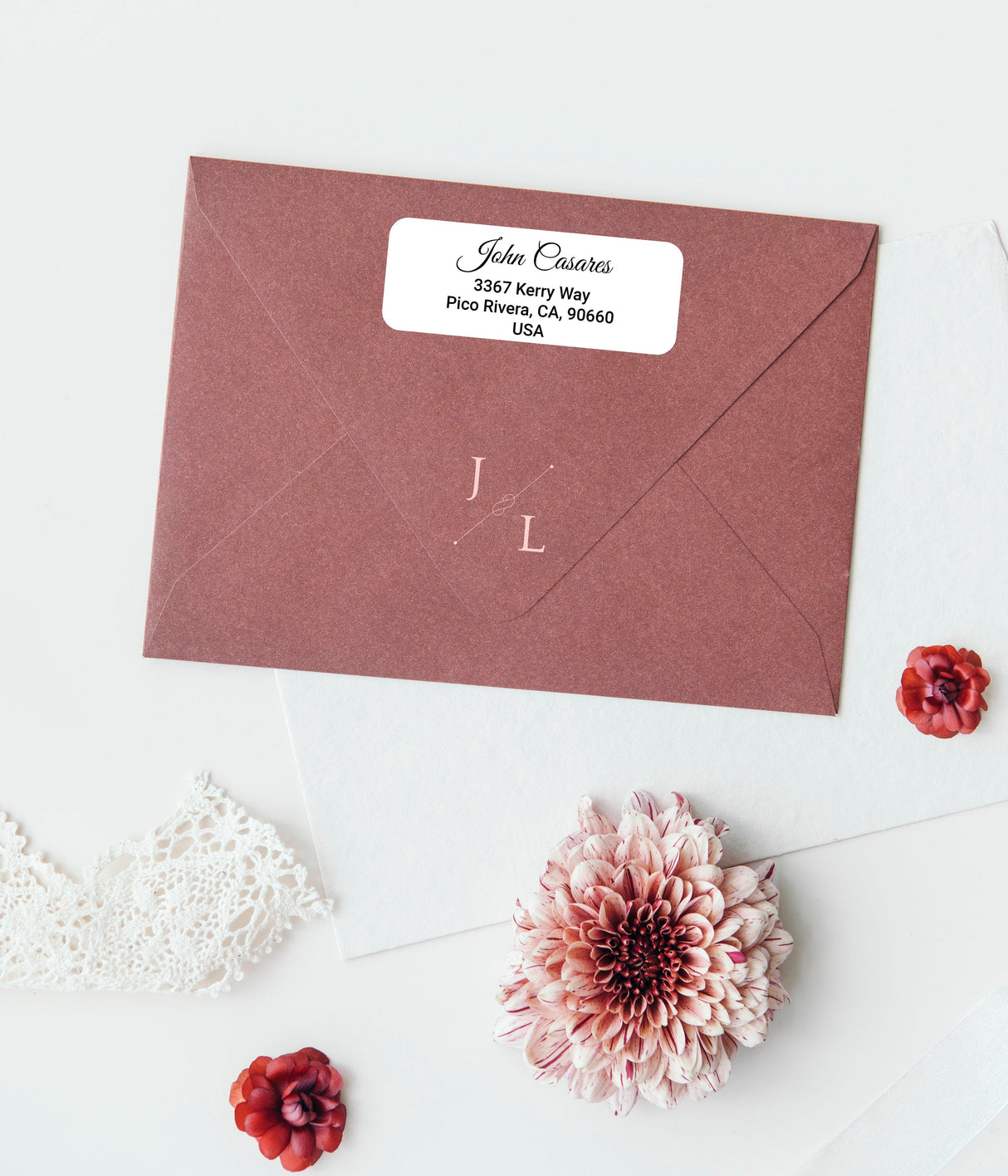 Personalized Return Address Labels - Custom Mailing Avery Shipping Stickers - Customized Self Adhesive White Envelope Mail Business Lables - Decords