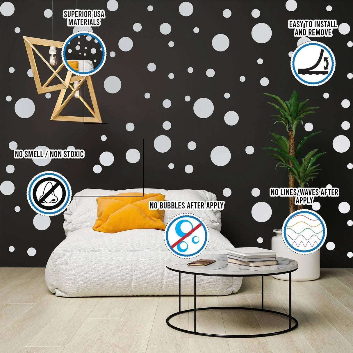 Mini Pack - One Inch Vinyl Star Stickers  Peel and Stick – Polka Dot Wall  Stickers