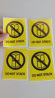 Do Not Stack Warning Label Stickers | Warehouse and Shipping Safety Labels | Prevent Stacking Damage | Logistics Handling Decals