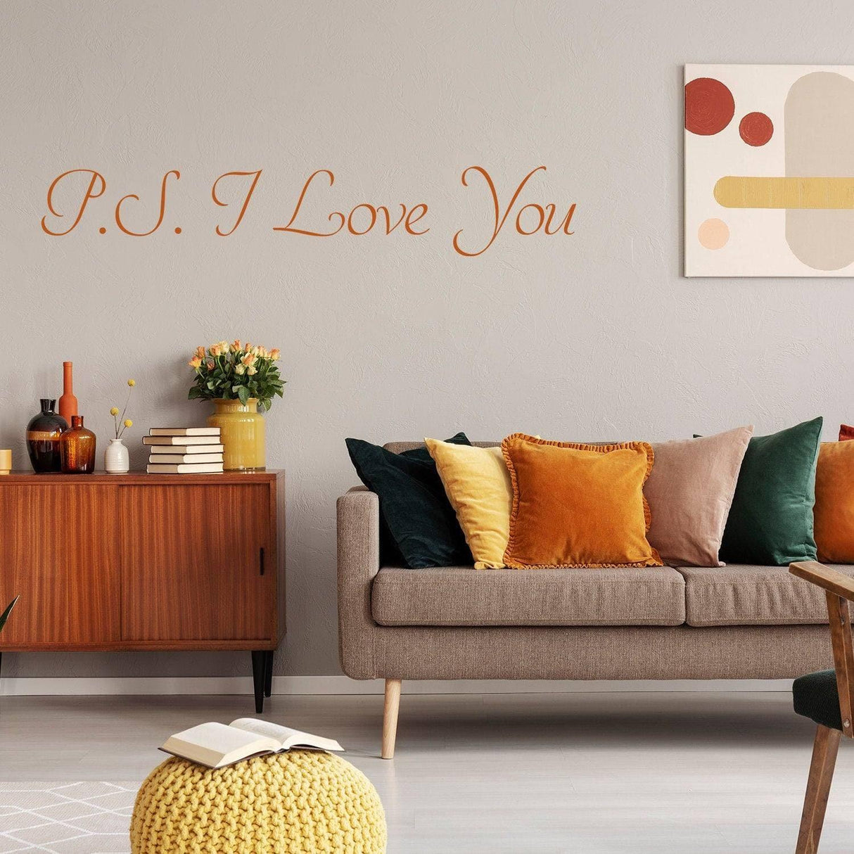 Ps I Love You Wall Sticker - Romantic Bedroom Quote Decor Art Vinyl Decal - More Sign Quotes Letter Home Romance Qoute Removable Stickers - Decords