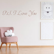Load image into Gallery viewer, Ps I Love You Wall Sticker - Romantic Bedroom Quote Decor Art Vinyl Decal - More Sign Quotes Letter Home Romance Qoute Removable Stickers - Decords
