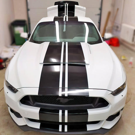 Racing Stripes Car Stickers - Auto Vinyl Decals RT - Full Vehicle Body Rally SRT GT Black Stripe Decal - Truck Sport Lines - Decords