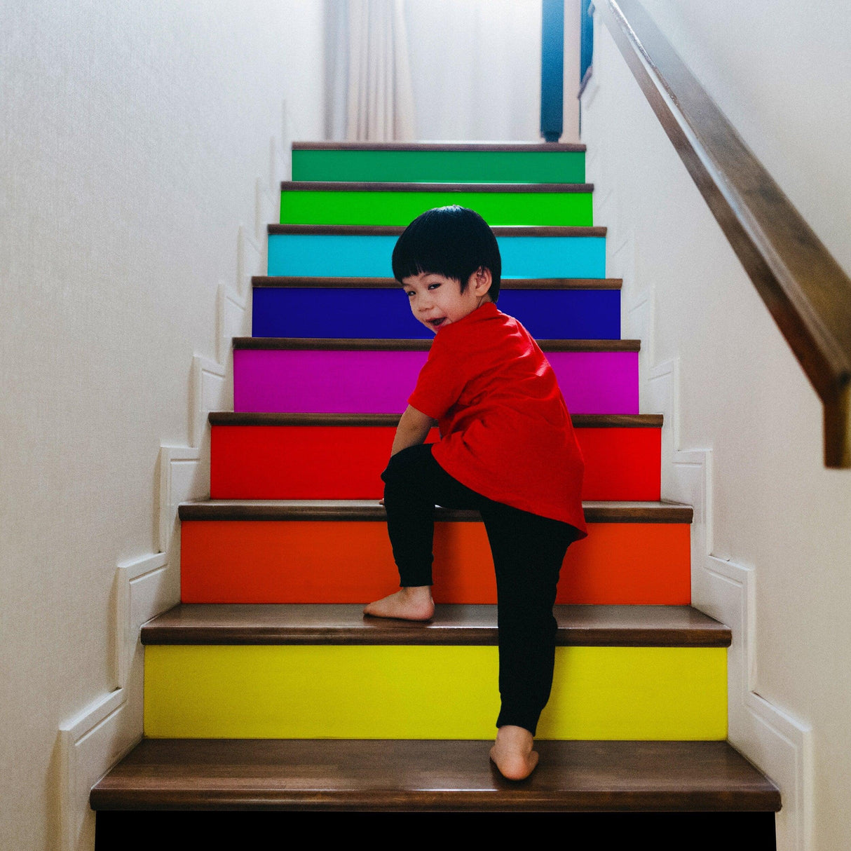 Rainbow Stair Riser Stickers - Peel and Stick Decoration – Decords