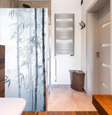 Dušiukse kleebis Rahulik bambusmets – eeterlik udune pilliroo kleebis vannitoa privaatsuse tagamiseks
