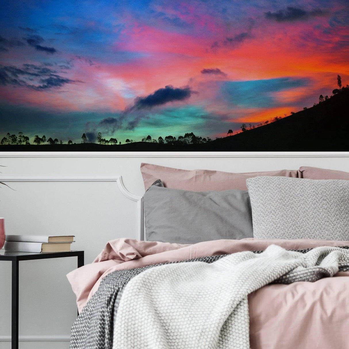 Sunset Wallpaper Decals - Peel Stick Nature Photo Self Adhesive Mural Wall Paper Decal - Vinyl Stickers Murals For Bedroom Sticker Decor - Decords