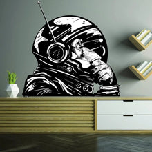 Load image into Gallery viewer, Thinking Astronaut Monkey Print Art Wall Sticker - The Thinker Chimp Space Astronauts Mural Decal - Astro Chimpanzee Spacemonkey With Helmet - Decords
