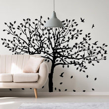 Load image into Gallery viewer, Tree Wall Decal Sticker - Birch Art Vinyl Nursery Stickers - Nature Botanical Trees Decals - Forest Decor Natural Big Leaf Peel And Stick - Decords

