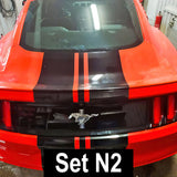 Two Lines Racing Stripes Car Stickers - 2 Line Auto Vinyl Decals for RT - Full Vehicle Body Rally SRT GT Black Stripe Decal - Truck Sport - Decords