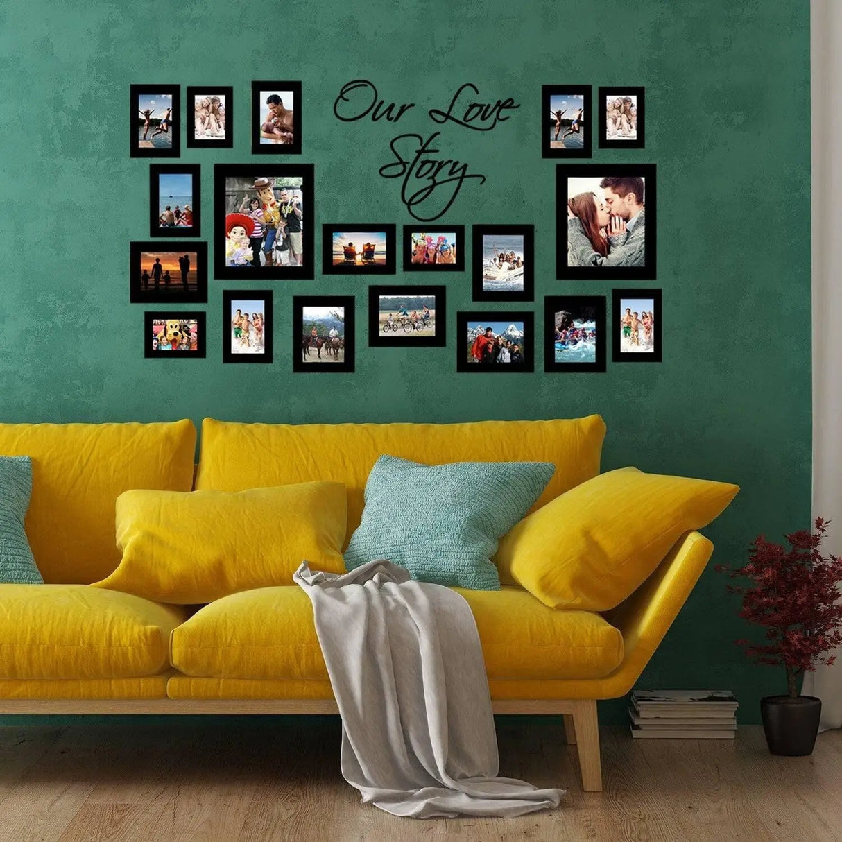 Wall Frame Sticker - Picture Frames Stickers - Photo Vinyl Decals - Polaroid Mini Family Decorated Decal - Photos Diy Interior Set Decor Art - Decords