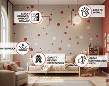 Load image into Gallery viewer, 200-Piece Matte White and Red Round Dot Sticker Set - Adhesive Vinyl Decals for Creative Kids Room Decor - Decords
