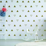 40-Piece Geometric Triangle Wall Decal Set - Premium Vinyl Stickers for Nursery and Kids' Room Decor - Decords