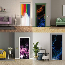 Load image into Gallery viewer, Abstract 3D Door Cover Sticker - Transformative Vinyl Mural - Decords
