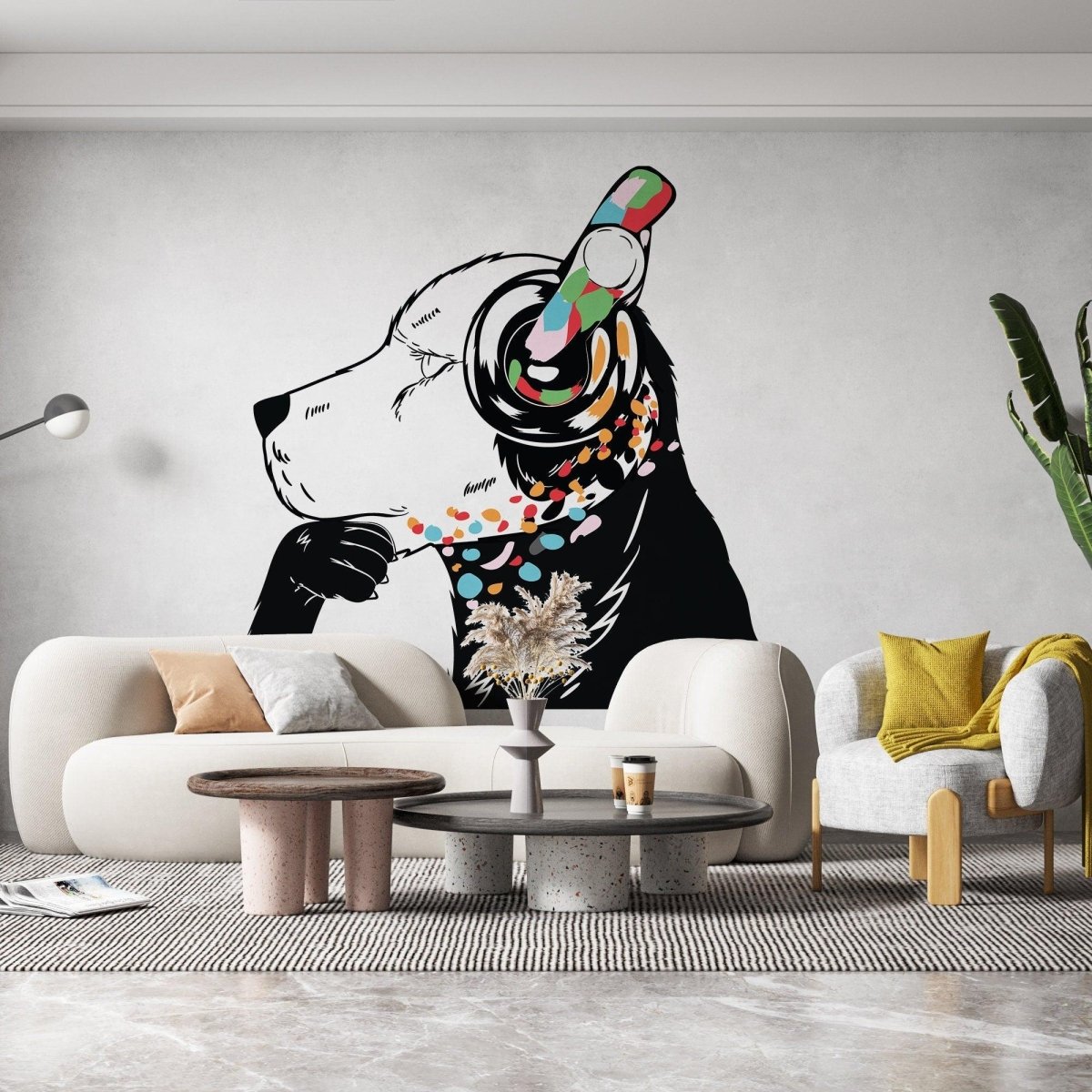 Banksy-inspired Canine Melody Wall Decal - Decords