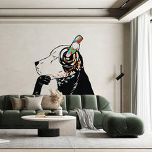 Load image into Gallery viewer, Banksy-inspired Canine Melody Wall Stickers - Decords
