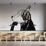 Banksy-inspired Canine Melody Wall Stickers - Decords