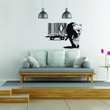 Load image into Gallery viewer, Barcode Leopard Wall Decal - Artistic Flair for Home Decor - Decords
