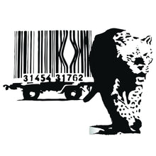 Load image into Gallery viewer, Barcode Leopard Wall Decal - Artistic Flair for Home Decor - Decords
