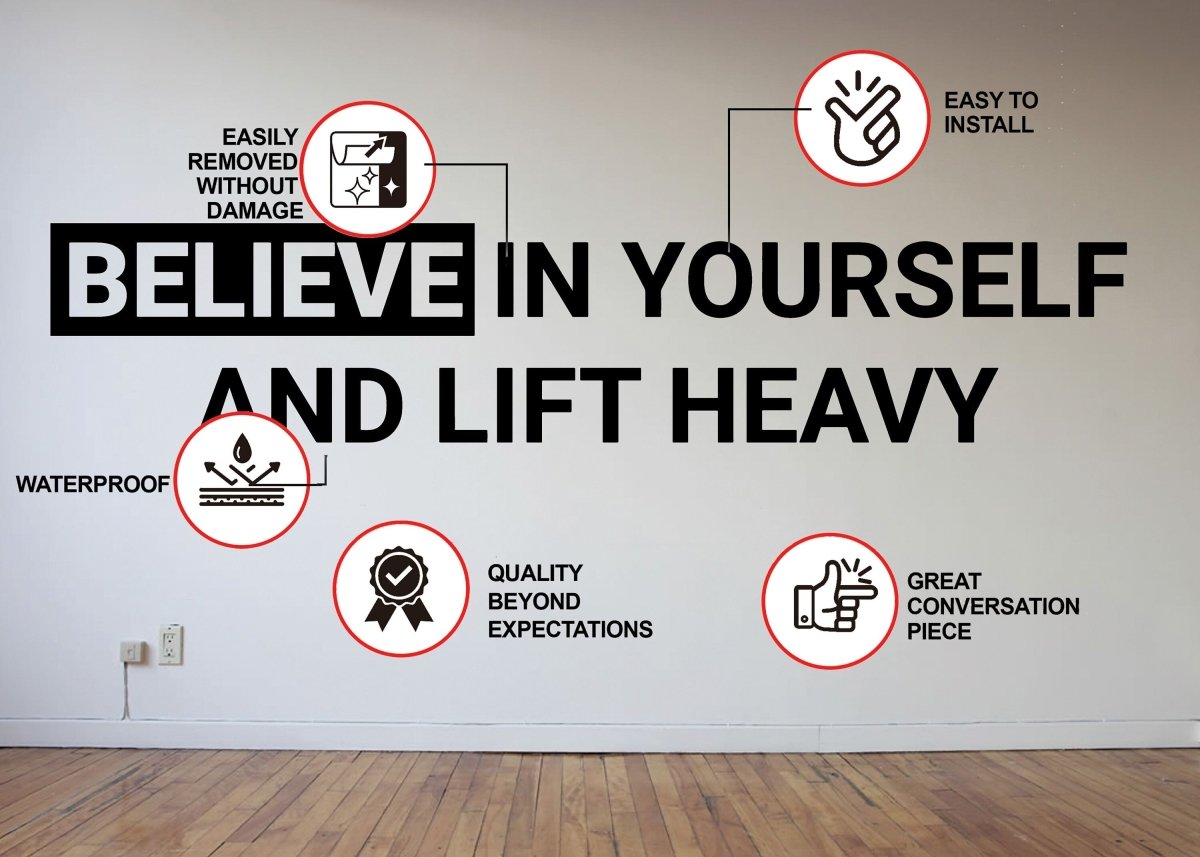 Believe & Achieve: Fitness Motivation Wall Decal - Decords