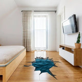 Blue Oceanic Escape Wall Decal - Immersive 3D Underwater View Sticker - Decords