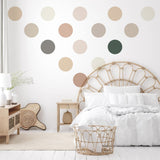 Boho Circle Wall Stickers - Vibrant Removable Decals for Nursery and Kids Room - Decords
