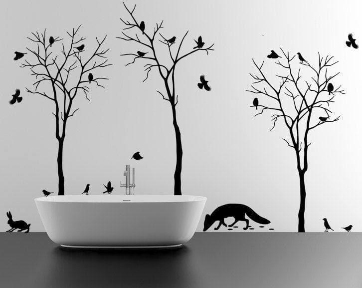 Botanical Wildlife Vinyl Decal Set - Nature-Inspired Charm for Every Space - Decords