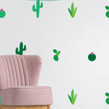 Cactus Oasis Vinyl Wall Decals - Transform Your Space with Nature - Decords