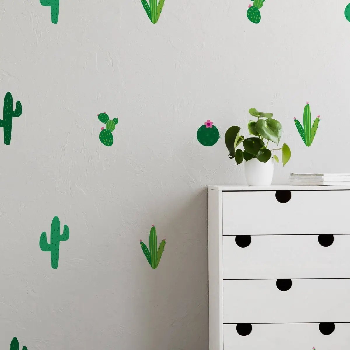 Cactus Oasis Vinyl Wall Decals - Transform Your Space with Nature - Decords