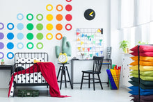 Load image into Gallery viewer, Colorful Circle Wall Decals: Vibrant Vinyl Stickers for Whimsical Room Decor - Decords
