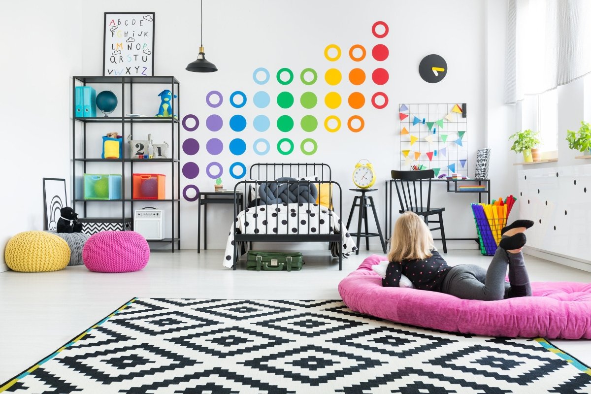 Colorful Circle Wall Decals: Vibrant Vinyl Stickers for Whimsical Room Decor - Decords