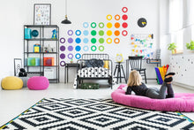 Load image into Gallery viewer, Colorful Circle Wall Decals: Vibrant Vinyl Stickers for Whimsical Room Decor - Decords
